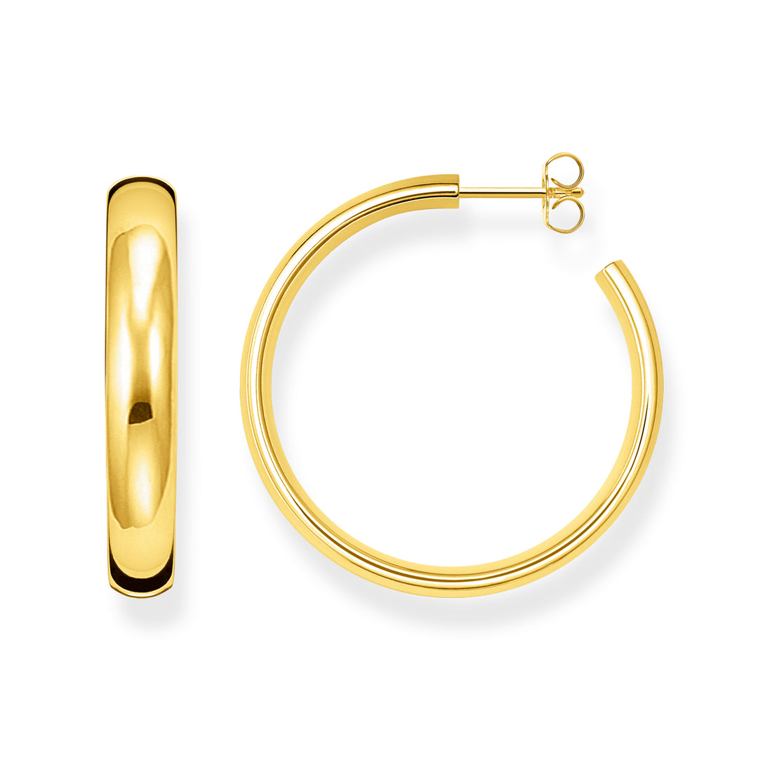 Thomas Sabo - Rounded Chunky Hoop Earrings - Gold