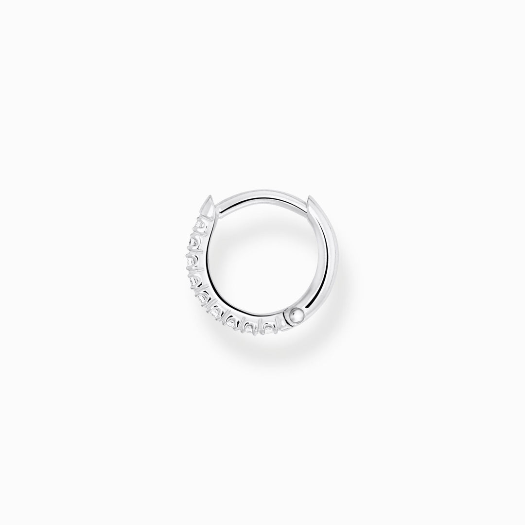 Thomas Sabo - Silver Zirconia Single Mini Hoop Earring 12mm