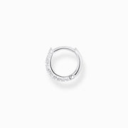 Thomas Sabo - Silver Zirconia Single Mini Hoop Earring 12mm