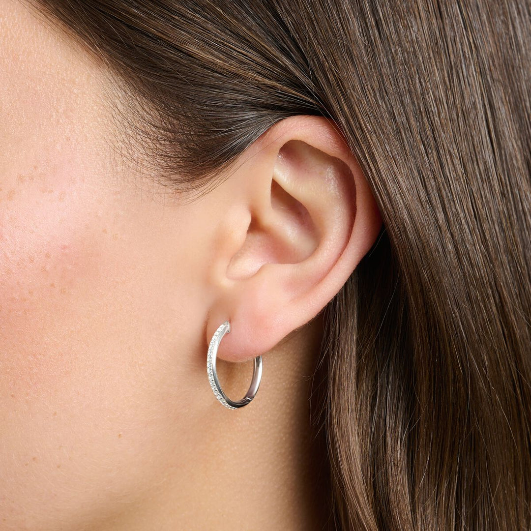 Thomas Sabo - Pavé Hoop Earrings - Silver