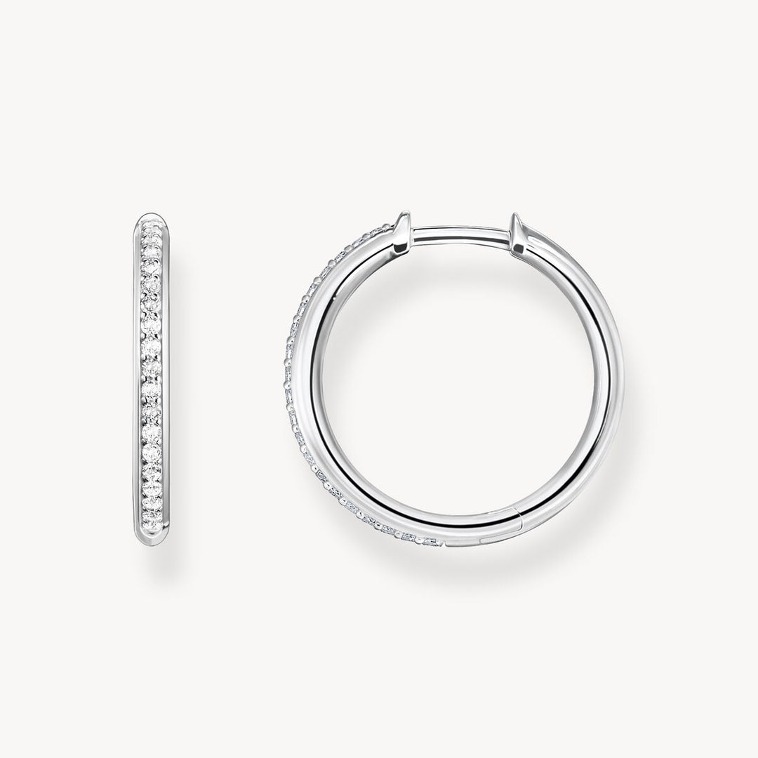Thomas Sabo - Pavé Hoop Earrings - Silver