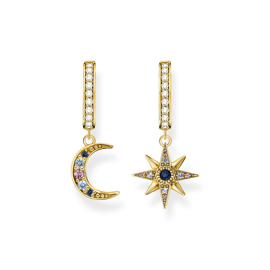 Thomas Sabo - Royalty Star & Moon Earrings - Gold