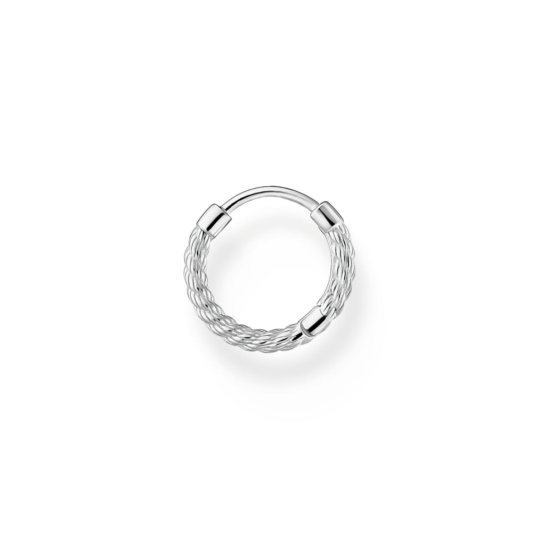 Thomas Sabo - Single Hoop Rope Earring - Silver