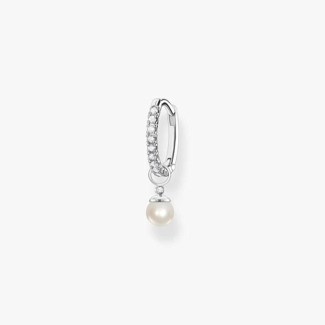 Thomas Sabo - Pearl Pendant Single Hoop Earring - Silver