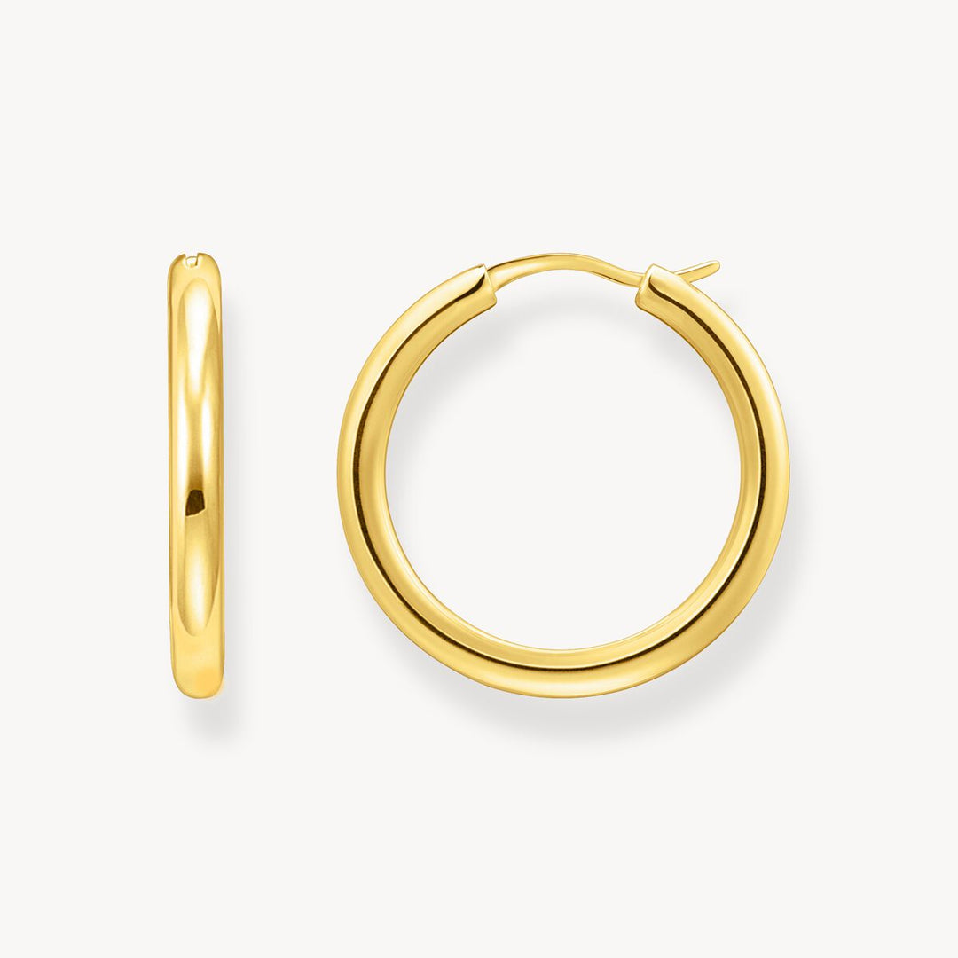 Thomas Sabo - Classic Wider Shape Hoop Earrings - Gold