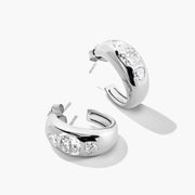 Thomas Sabo - Bold Elegance Sparkling CZ Hoop Earrings - Silver