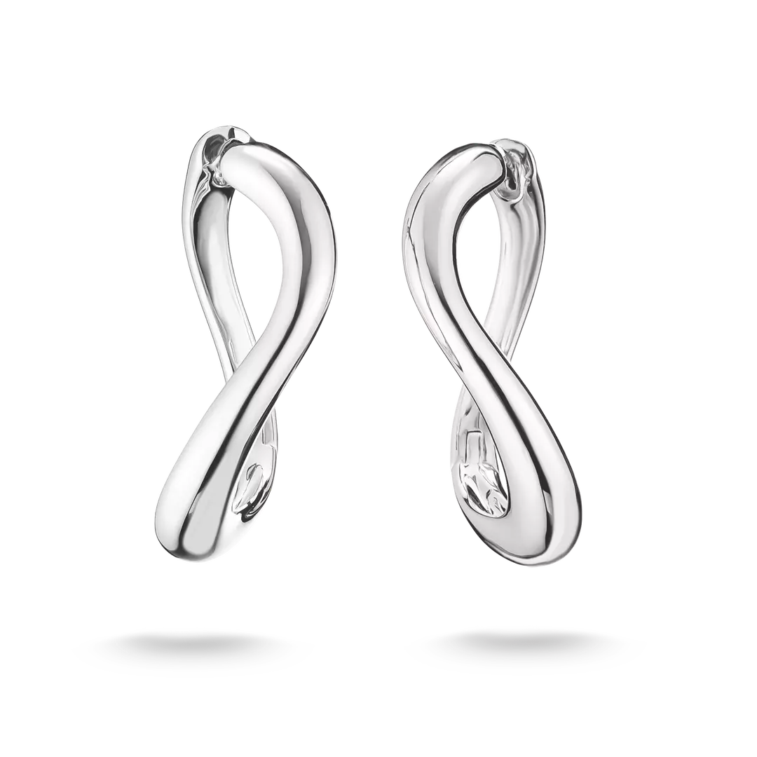 Thomas Sabo - Bold Elegence Wave-Shaped Hoop Earrings - Silver