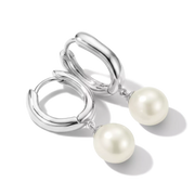 Thomas Sabo - Bold Elegence Pearl Hoop Earrings - Silver