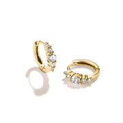 Thomas Sabo - Graduated Claw Hoop Earrings With White Zirconia - Gold