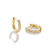 Thomas Sabo - Pave Hoop Earrings With White Zirconia - Gold