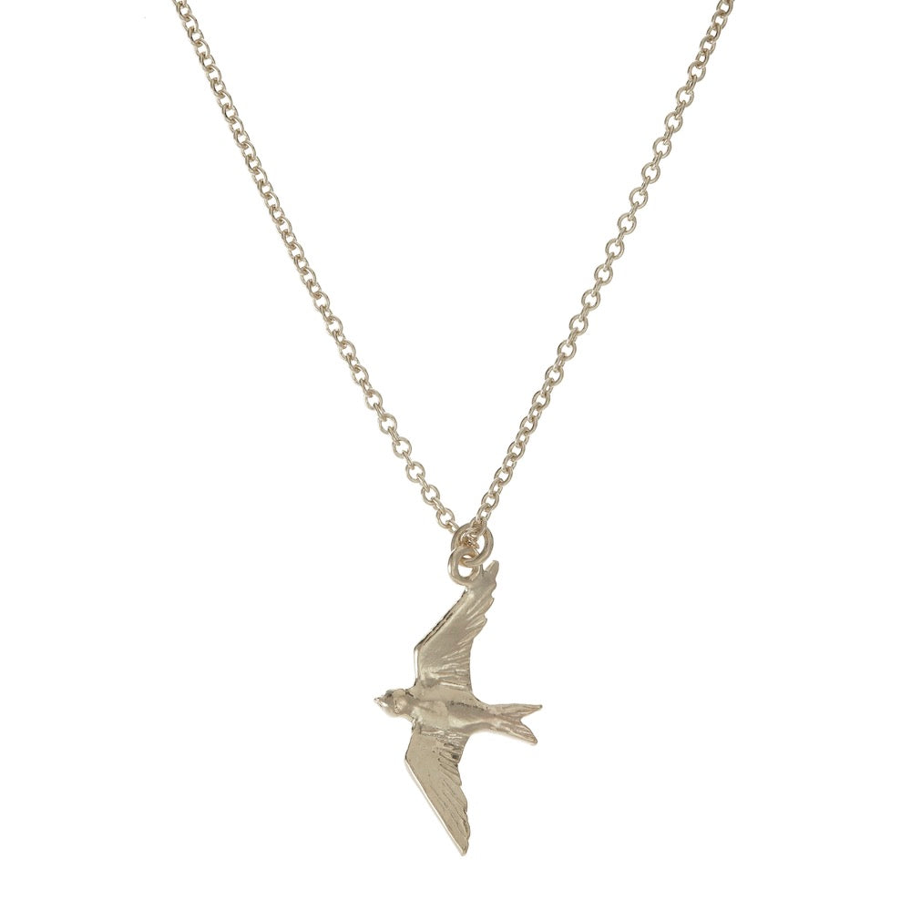 Alex Monroe - Flying Swallow Necklace - Silver