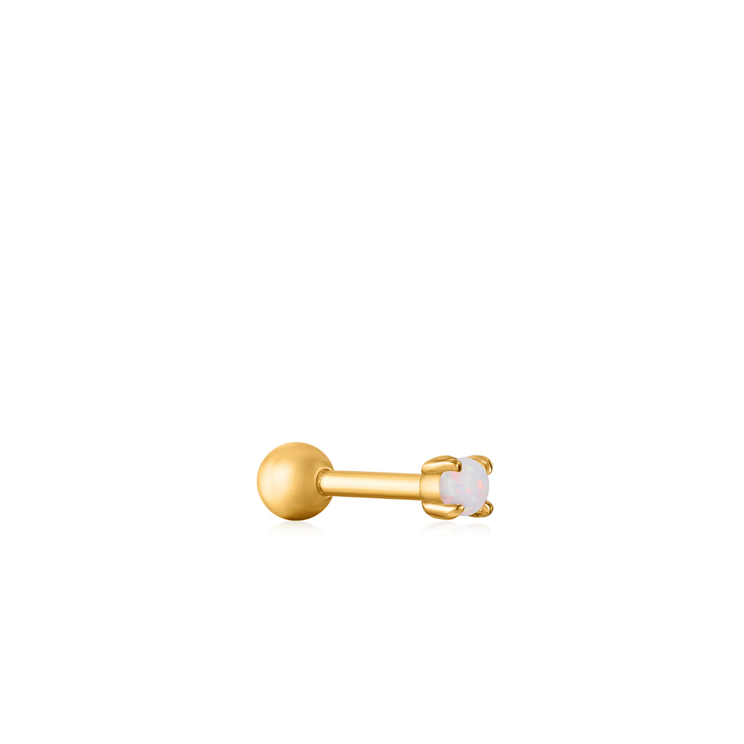 Ania Haie - Kyoto Opal Cabochon Barbell Single Stud Earring - Gold