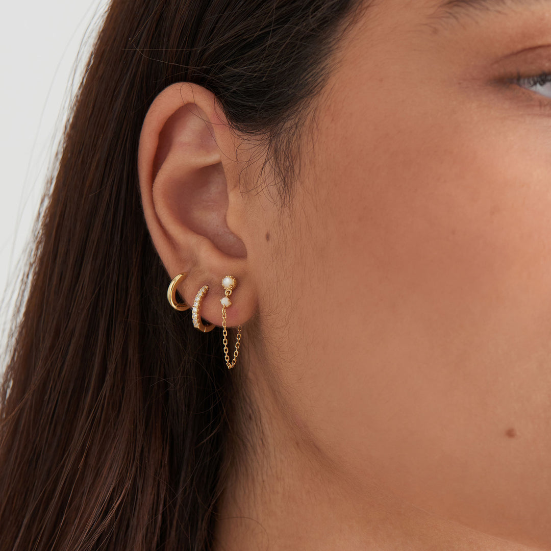 Ania Haie - Smooth Mini Huggie Hoop Earrings - Gold