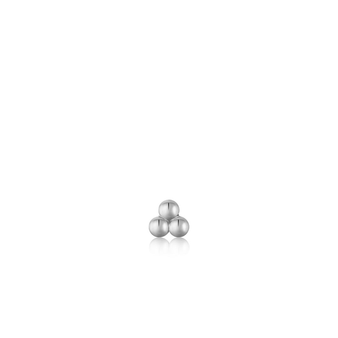 Ania Haie - Triple Ball Barbell Single Earring - Silver