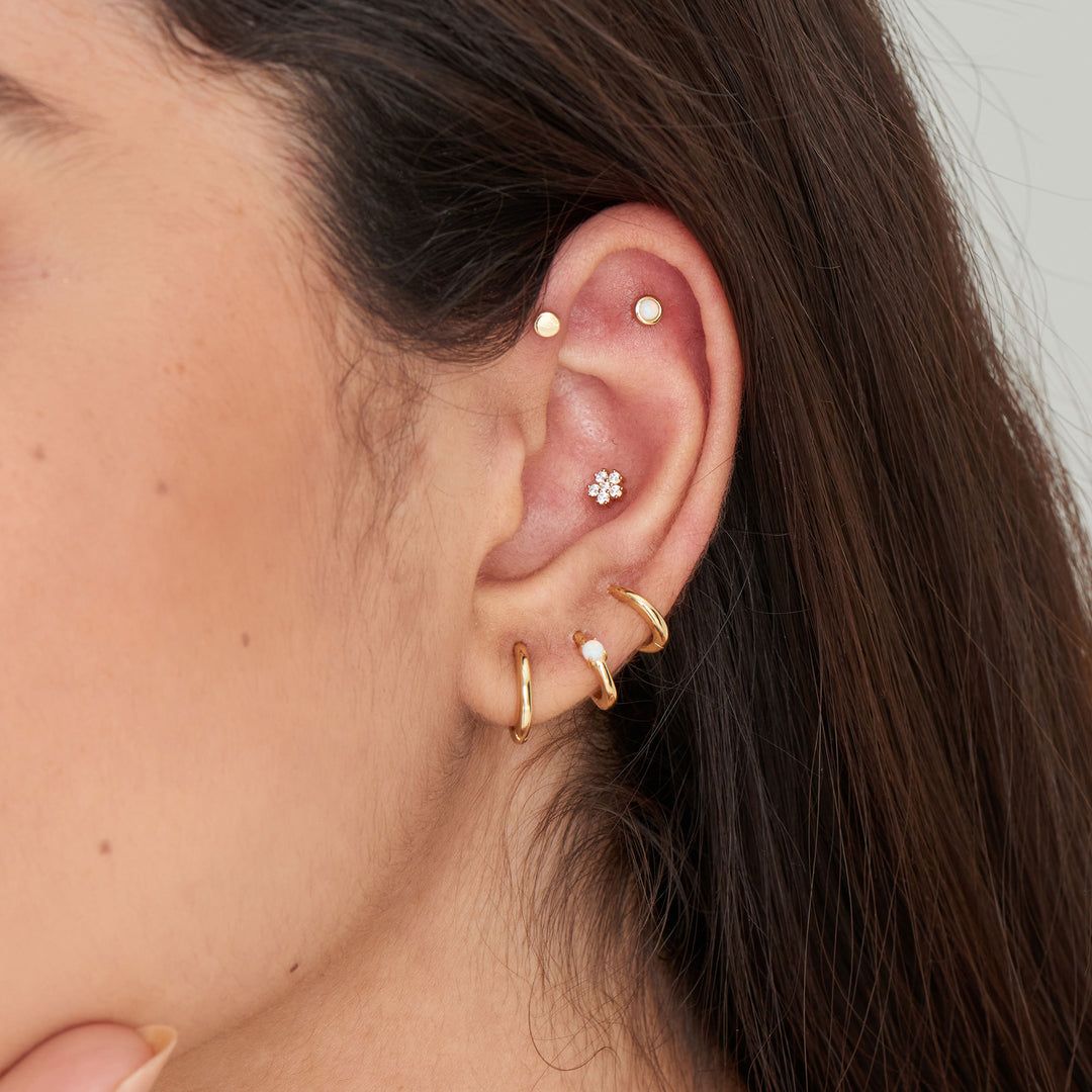 Ania Haie - Kyoto Opal Bezel Barbell Single Earring - Gold