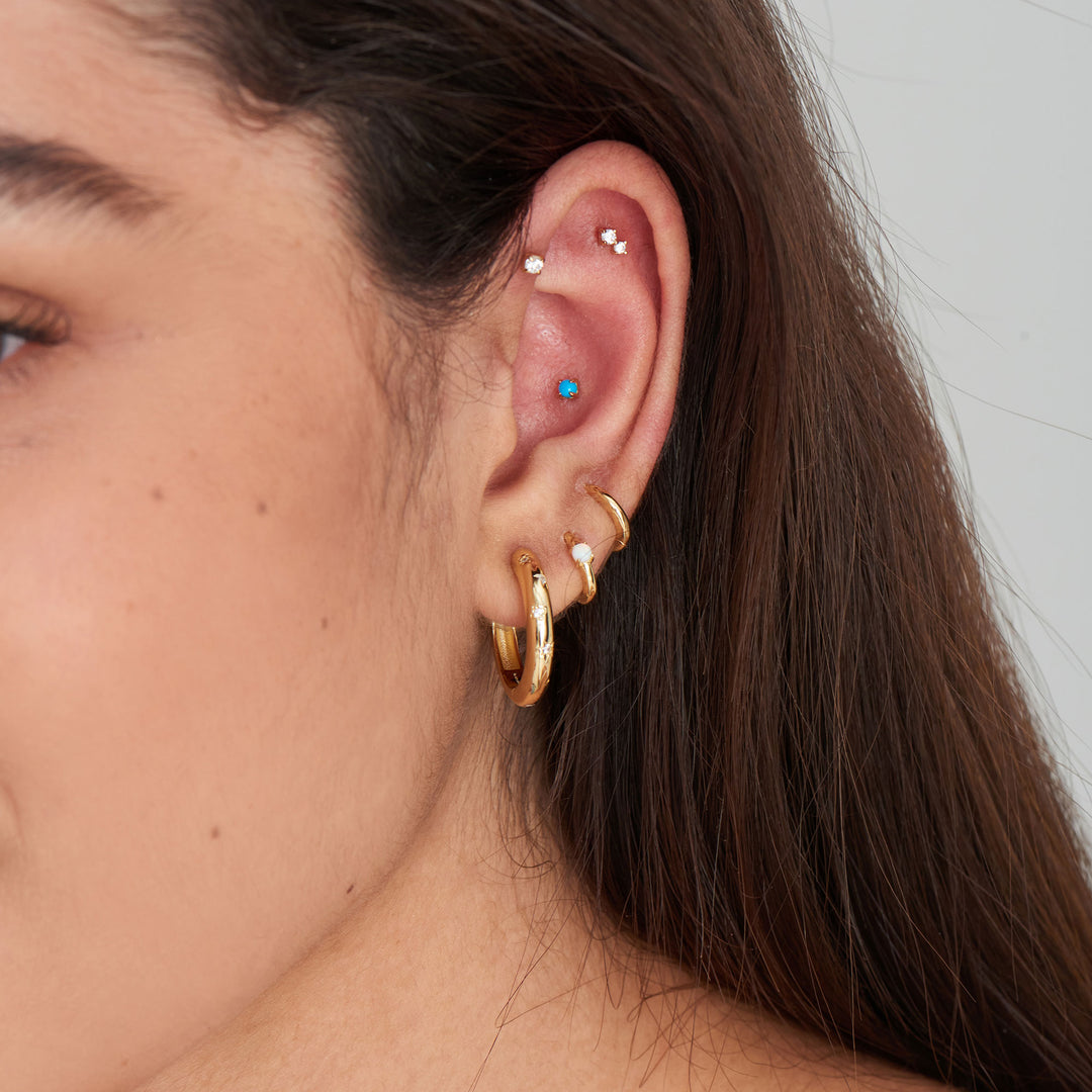 Ania Haie - Smooth Huggie Hoop Earrings - Gold