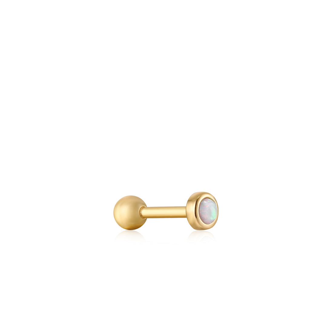 Ania Haie - Kyoto Opal Bezel Barbell Single Earring - Gold
