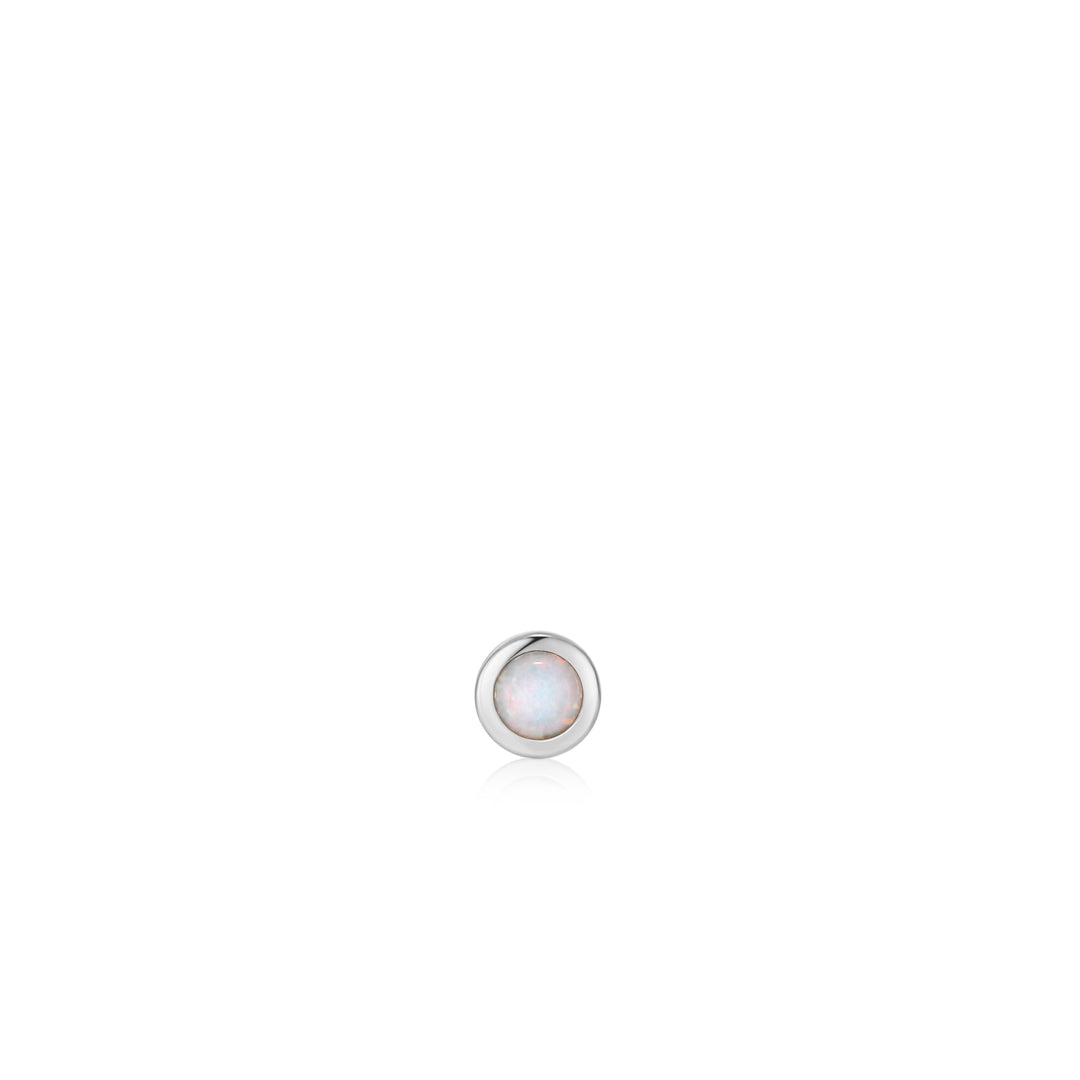 Ania Haie - Kyoto Opal Bezel Barbell Single Earring - Silver