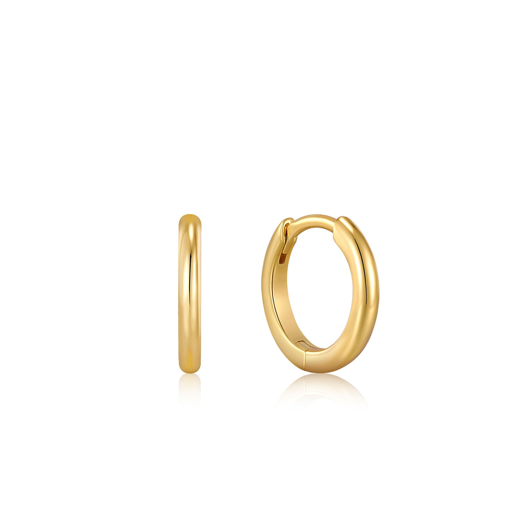 Ania Haie - Smooth Huggie Hoop Earrings - Gold