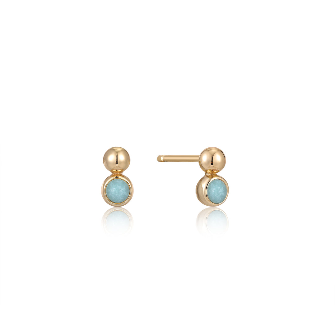 Ania Haie - Orb Amazonite Stud Earrings - Gold