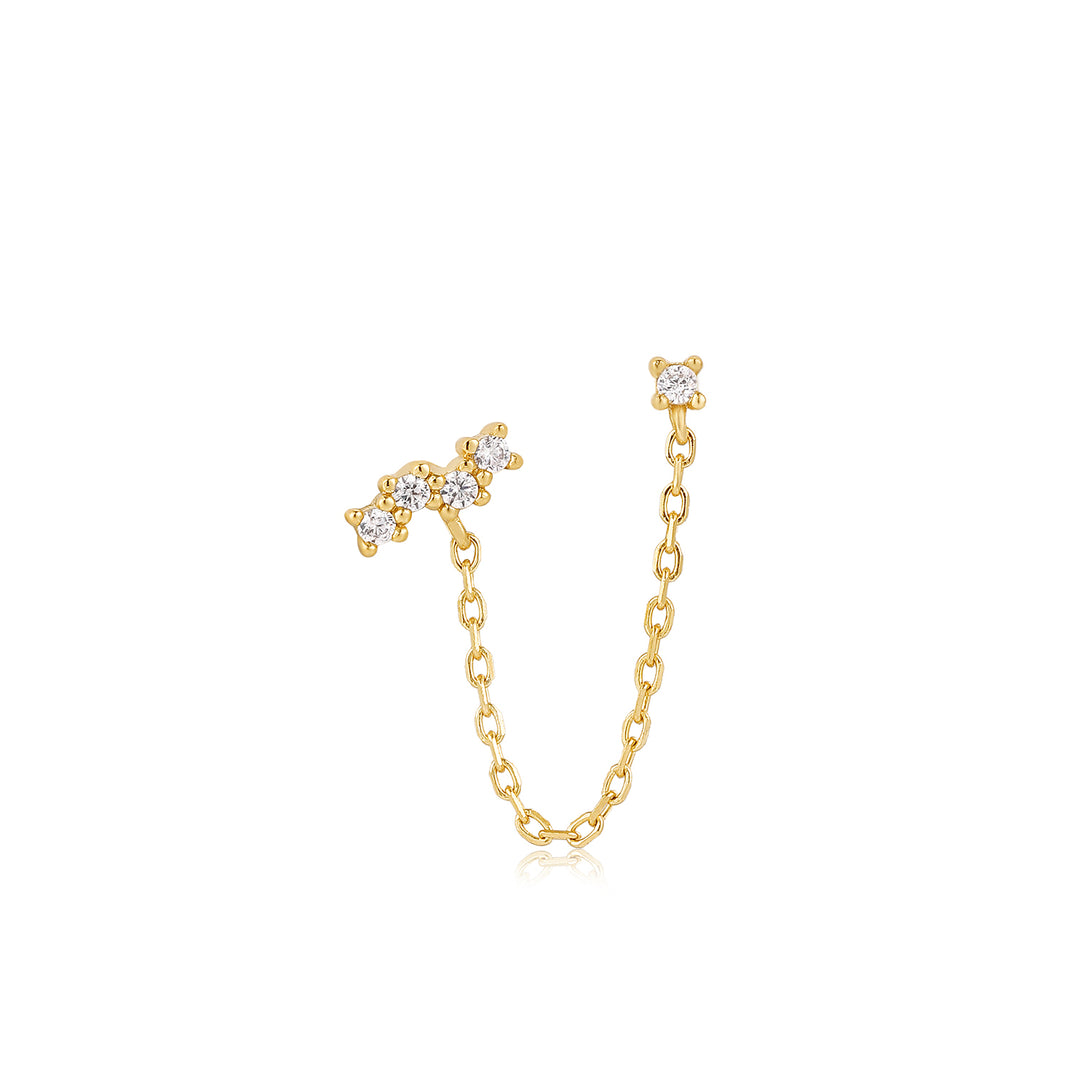 Ania Haie - Celestial Drop Chain Barbell Single Earring - Gold