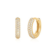 Ania Haie - Shimmering Pavé Huggie Earrings - Gold
