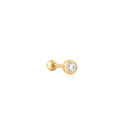 Ania Haie - Solitaire CZ Barbell Earring - Gold
