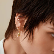 Ania Haie - Solitaire Cubic Zirconia Stud Earrings - Gold