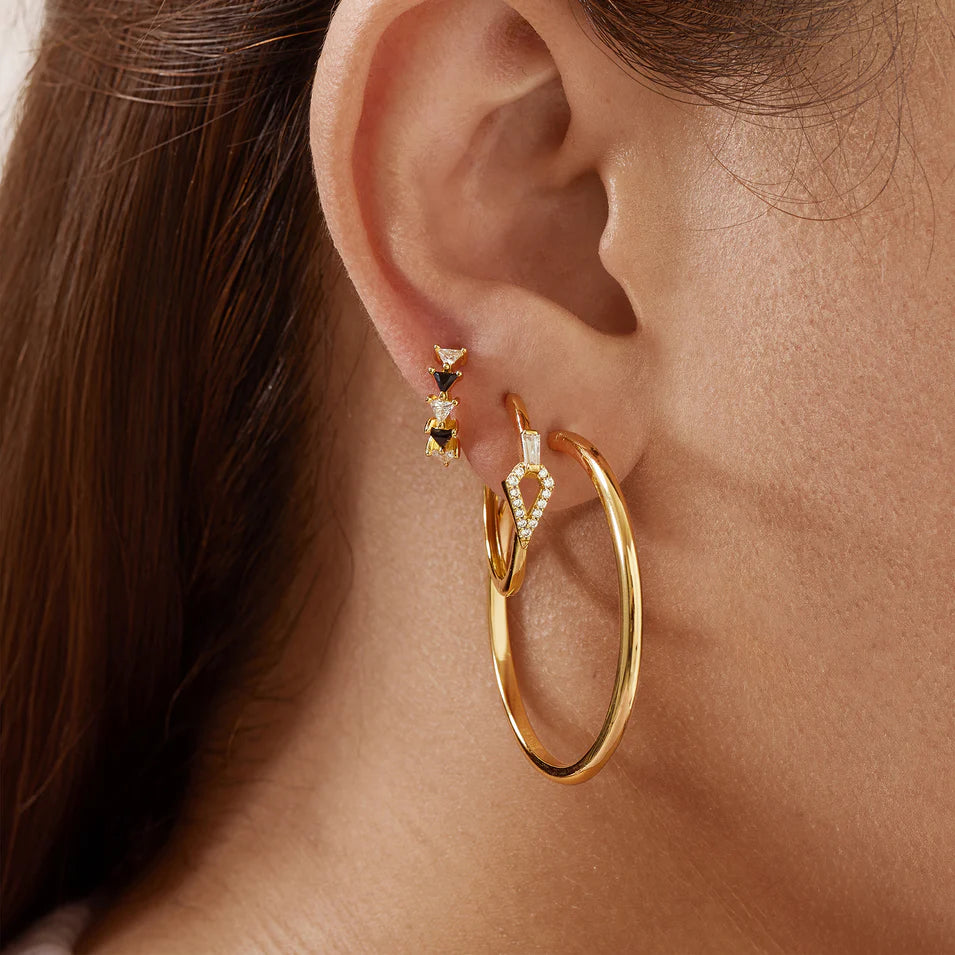 Ania Haie - Plain Oversized Hoop Earrings - Gold