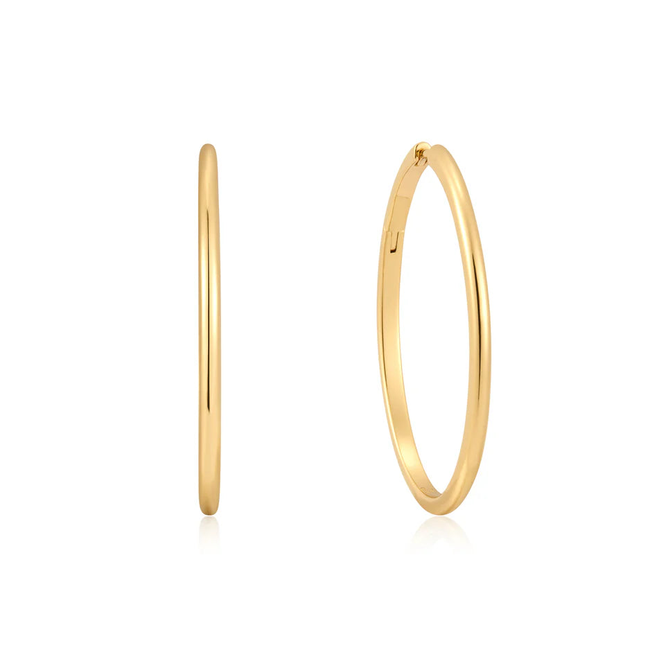Ania Haie - Plain Oversized Hoop Earrings - Gold