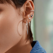 Ania Haie - Plain Oversized Hoop Earrings - Silver