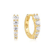 Ania Haie - Pavé Huggie Earrings - Gold