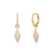 Ania Haie - Pavé Sparkle Huggie Earrings - Gold