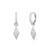Ania Haie - Pavé Sparkle Huggie Earrings - Silver