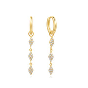 Ania Haie - Pavé Sparkle Drop Huggie Earrings - Gold