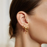 Ania Haie - Tube Medium Hoop Earrings - Gold