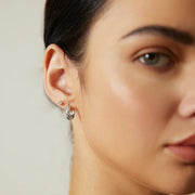 Ania Haie - Small Chubby Sparkling Huggie Hoop Earrings - Silver