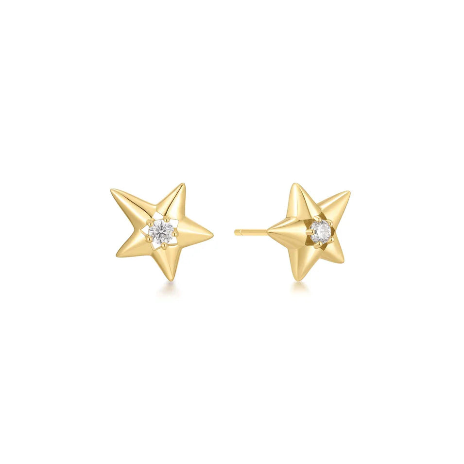 Ania Haie - Sparkling Star Drop Stud Earrings - Gold