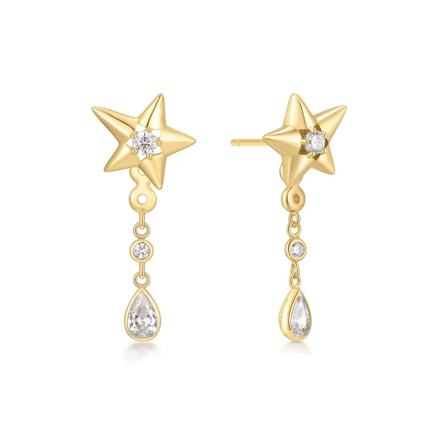 Ania Haie - Sparkling Star Drop Stud Earrings - Gold