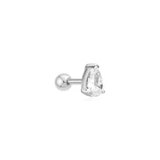 Ania Haie - Pear Barbell Single Earring - Silver