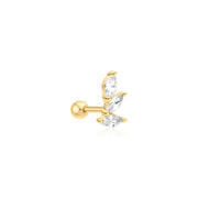 Ania Haie - Triple Marquise Barbell Single Earring - Gold