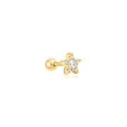Ania Haie - Five-Point Star Barbell Single Earring - Gold