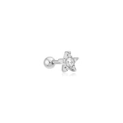 Ania Haie - Five-Point Star Barbell Single Earring - Silver