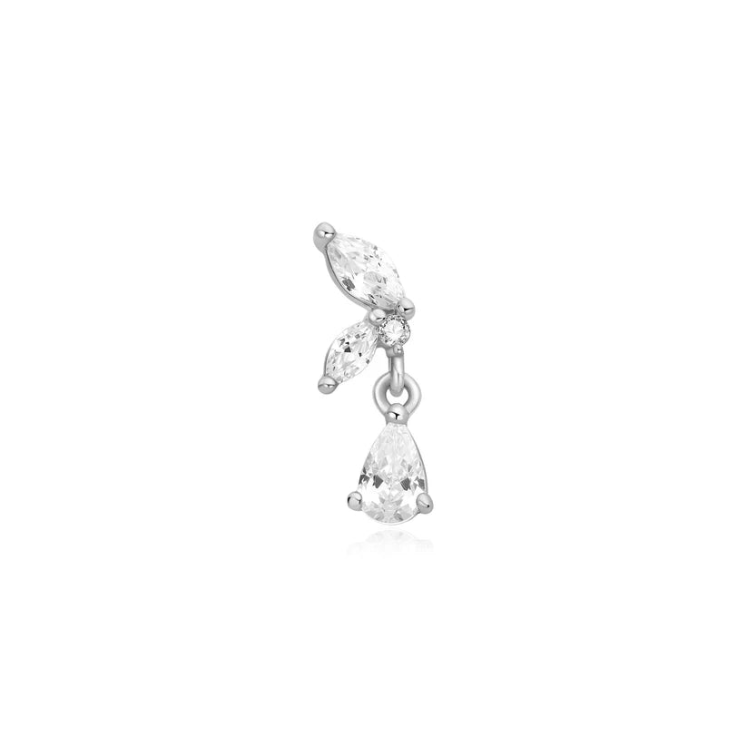 Ania Haie - Marquise Dangle Barbell Single Earring - Silver