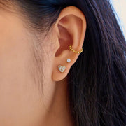 Ania Haie - Pavé Heart Stud Earrings - Gold
