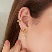 Ania Haie - Molten Cascade Bezel-Set Teardrop Stud Earrings - Gold