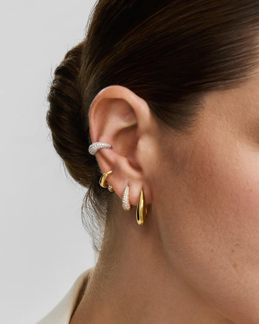 Ania Haie - Fluid Light Dome Hoop Earrings - Gold