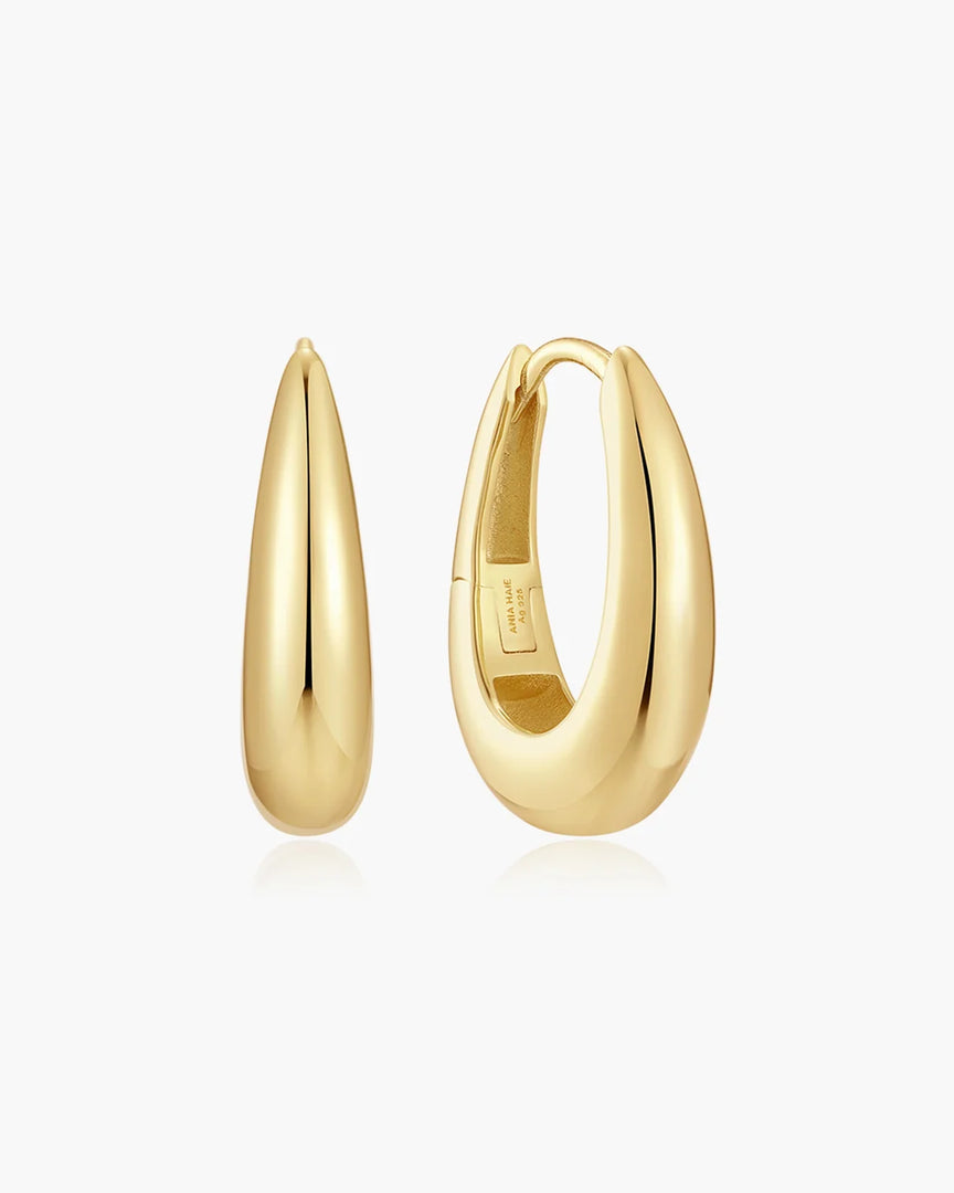 Ania Haie - Fluid Light Dome Hoop Earrings - Gold