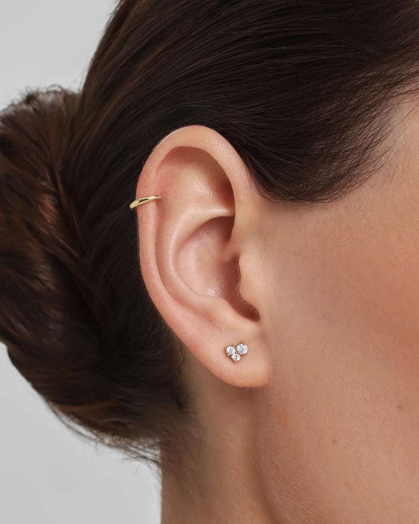 Ania Haie - Glimmer Glow Graduated Trinity Stud Earrings - Gold