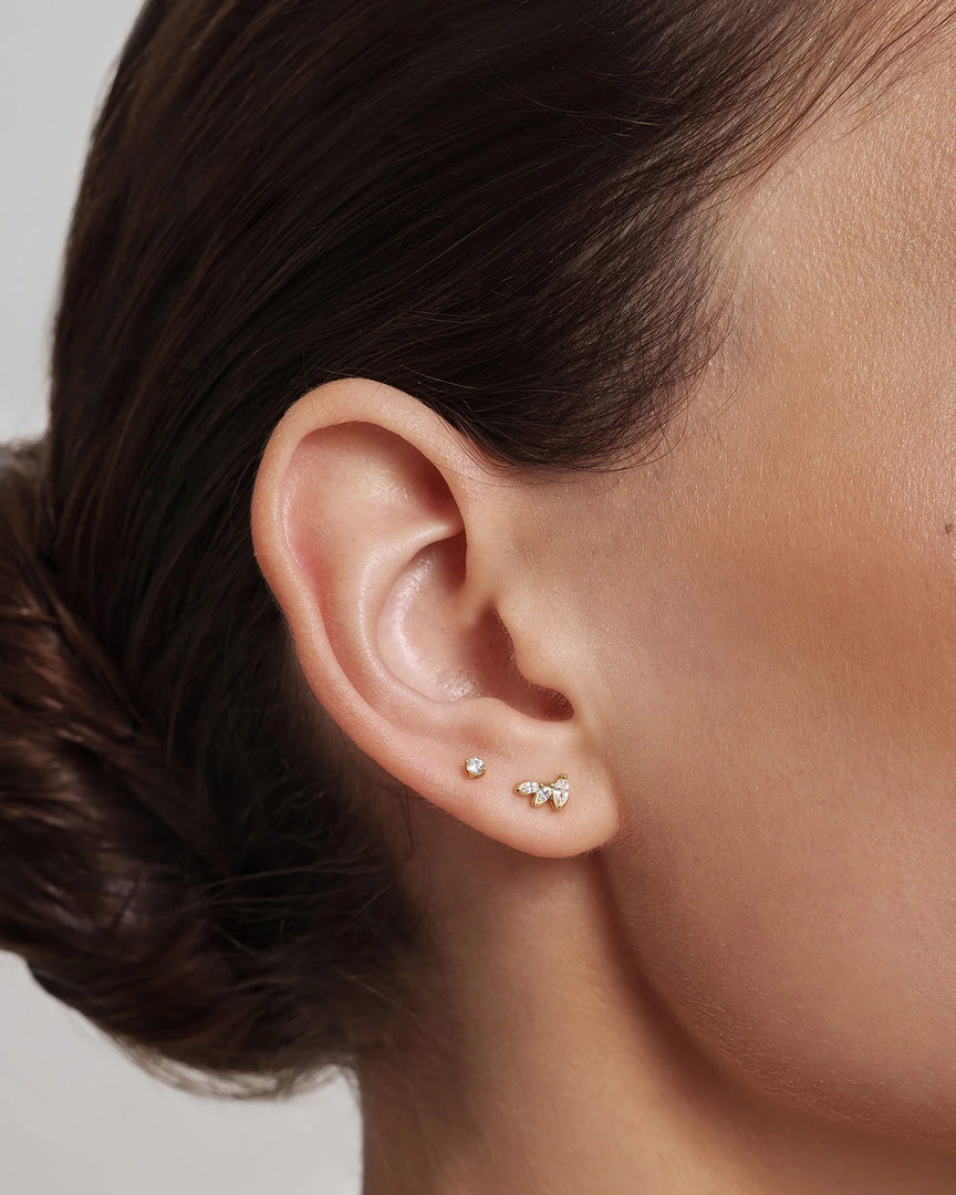 Ania Haie - Glimmer Glow Triple Marquise Stud Earrings - Gold